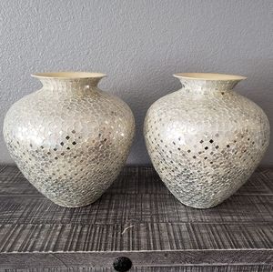 2 pier1 mosaic vases